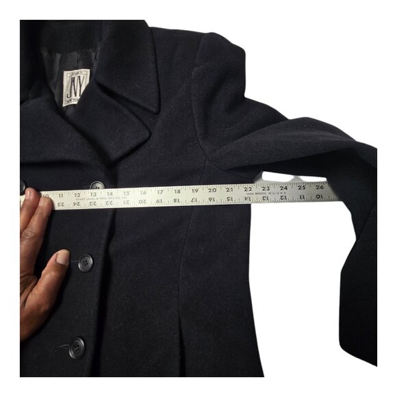 Jones New York Women's Double Breasted Peacoat XL Black Pre-owned - Picture 6 of 11